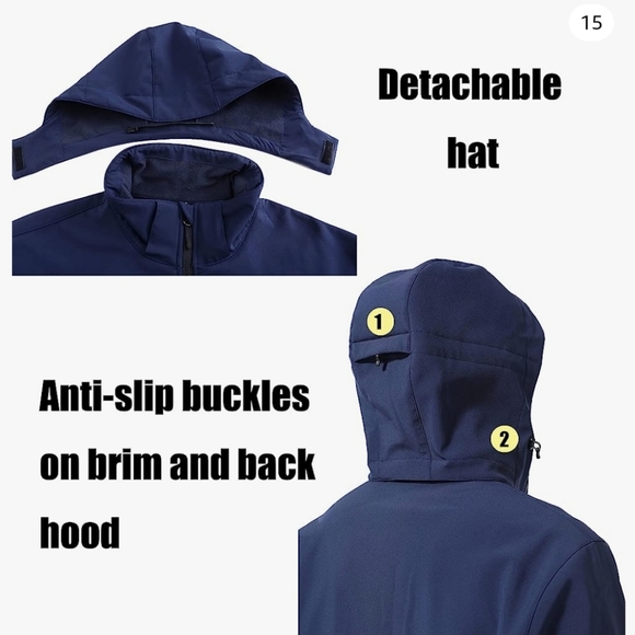 Women's Softshell Waterproof Fleece Lined Jacket - Picture 3 of 6